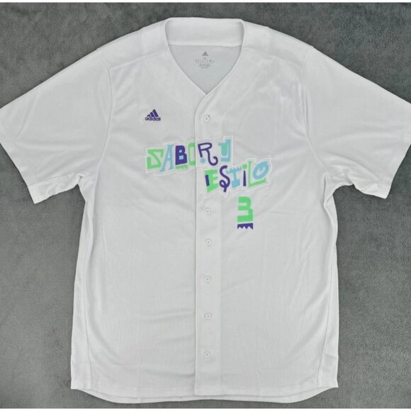 Mens Adidas Hispanic Heritage Baseball Jersey "Sabor Y Estilo" MLB Size XL - Picture 1 of 6